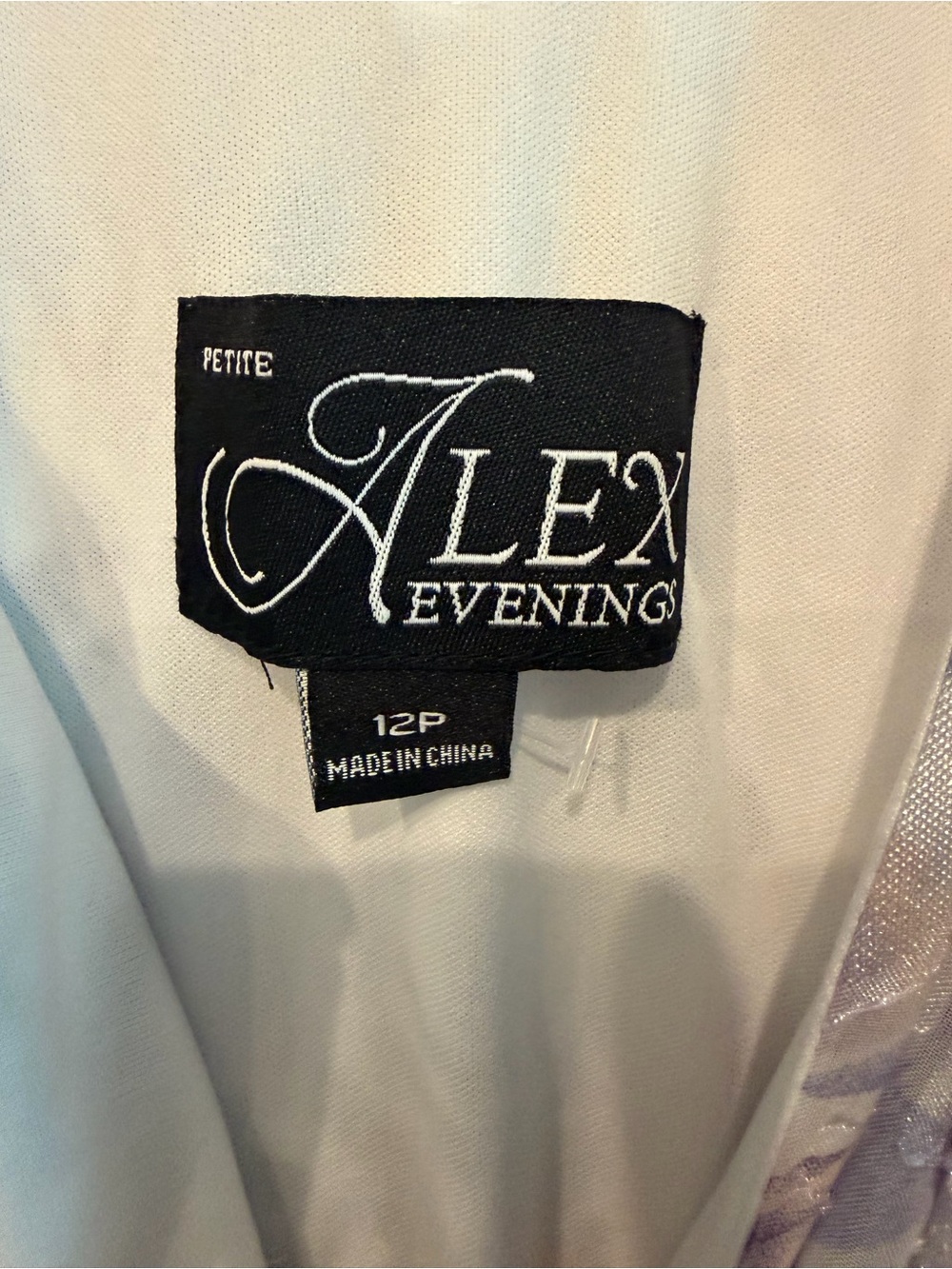 Alex Evenings Cream and Purple Floral V-Neck Tiered Maxi Dress - Picture 4 of 5